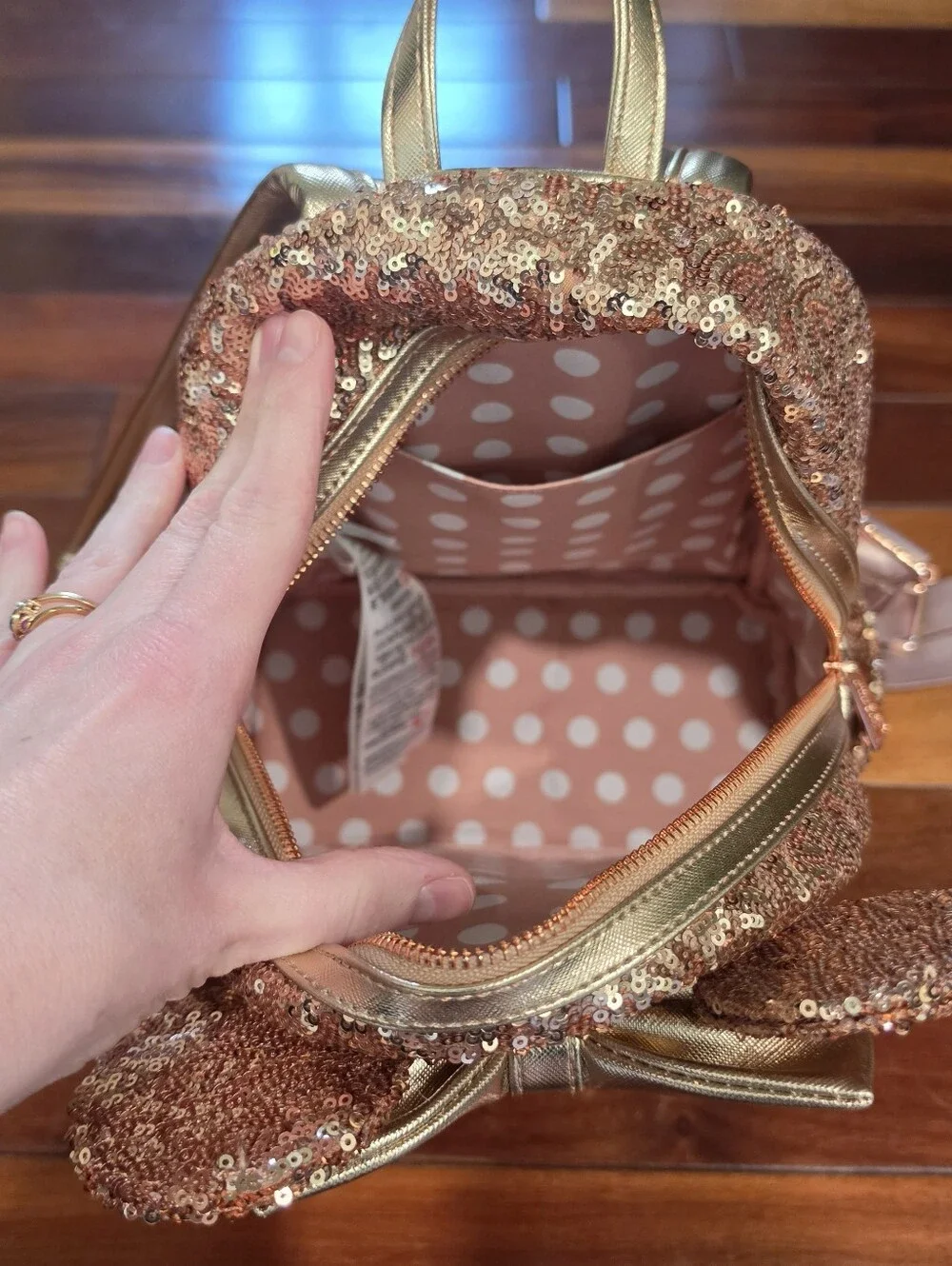 Disney Parks X Loungefly Mini Backpack In Rose Gold